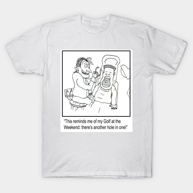 Funny dentist cartoon. T-Shirt by grantwilson